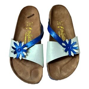 Papillio by Birkenstock Sandals slide Floral blue on sz 39